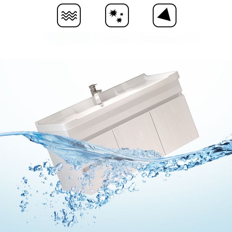 Wall Mounted Vanity White Wood Frame Rectangular 2 Doors Single Sink Vanity with Mirror Clearhalo 'Bathroom Remodel & Bathroom Fixtures' 'Bathroom Vanities' 'bathroom_vanities' 'Home Improvement' 'home_improvement' 'home_improvement_bathroom_vanities' 1200x1200_53d4bcce-ff48-4b4e-8501-19214fe1a74c