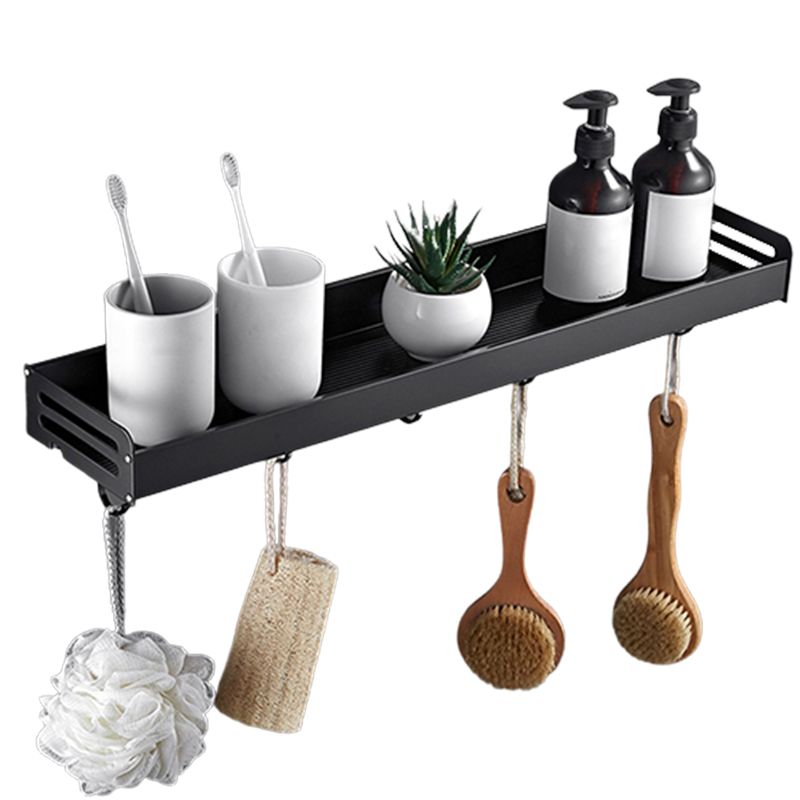 Matte Black Modern Bathroom Accessory Set, Set of 2, Bath Shelf Clearhalo 'Bathroom Hardware Sets' 'Bathroom Hardware' 'Bathroom Remodel & Bathroom Fixtures' 'bathroom_hardware_sets' 'Home Improvement' 'home_improvement' 'home_improvement_bathroom_hardware_sets' 1200x1200_53d630e9-c1bd-4110-b127-75be4749e27b