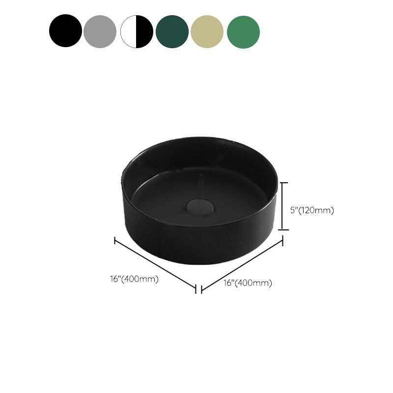 Modern Vessel Sink Round Porcelain with Basin Vessel Lavatory Sink without Faucet Clearhalo 'Bathroom Remodel & Bathroom Fixtures' 'Bathroom Sinks & Faucet Components' 'Bathroom Sinks' 'bathroom_sink' 'Home Improvement' 'home_improvement' 'home_improvement_bathroom_sink' 1200x1200_53db34fc-5ceb-4e16-9f62-7c52eebe5c04