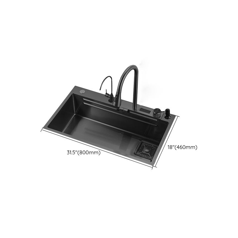 Classic Black Sink Stainless Steel Single Basin Sink with Soundproofing Clearhalo 'Home Improvement' 'home_improvement' 'home_improvement_kitchen_sinks' 'Kitchen Remodel & Kitchen Fixtures' 'Kitchen Sinks & Faucet Components' 'Kitchen Sinks' 'kitchen_sinks' 1200x1200_53e65b08-c2f3-48de-a29a-001e6701fbbb