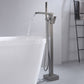 Modern Style Freestanding Tub Filler Floor Mount Freestanding Tub Filler with Hand Shower Clearhalo 'Bathroom Remodel & Bathroom Fixtures' 'Bathtub Faucets' 'bathtub_faucets' 'Home Improvement' 'home_improvement' 'home_improvement_bathtub_faucets' 1200x1200_53e7beae-2929-4023-8870-342443e16b99
