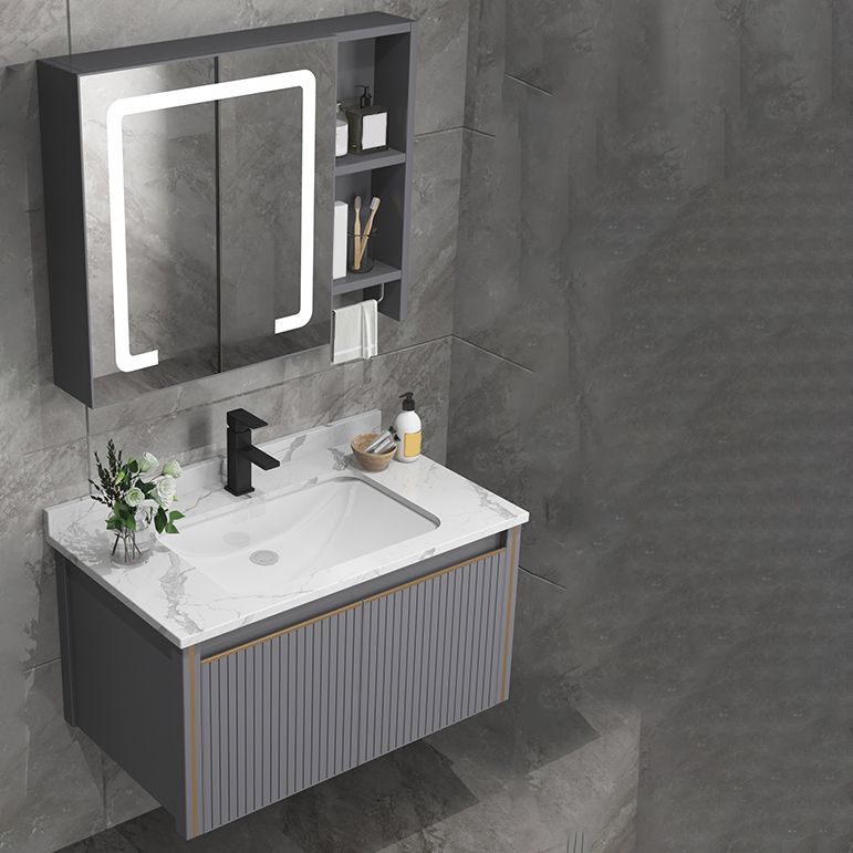 Wall Mount Bathroom Vanity Set Modern Faucet Included Bathroom Sink Vanity Clearhalo 'Bathroom Remodel & Bathroom Fixtures' 'Bathroom Vanities' 'bathroom_vanities' 'Home Improvement' 'home_improvement' 'home_improvement_bathroom_vanities' 1200x1200_53e7c145-e5a2-4581-bdec-2a82393eea67