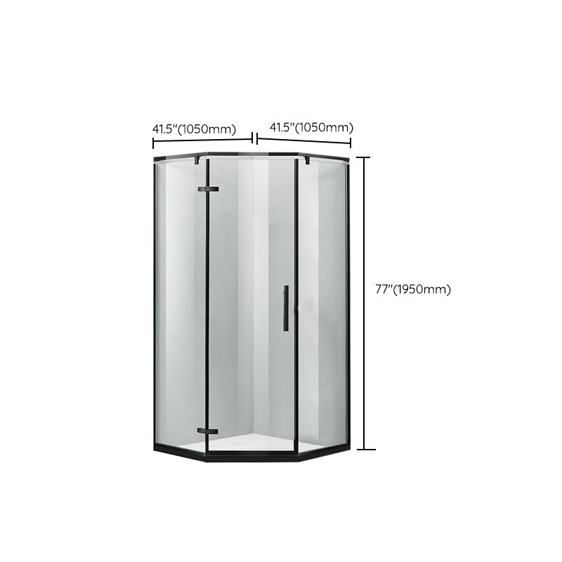 Modern Style Neo-Angle Shower Enclosure Clear Glass Framed Shower Stall Clearhalo 'Bathroom Remodel & Bathroom Fixtures' 'Home Improvement' 'home_improvement' 'home_improvement_shower_stalls_enclosures' 'Shower Stalls & Enclosures' 'shower_stalls_enclosures' 'Showers & Bathtubs' 1200x1200_53ea00d8-ba90-44c5-b415-87961019a6e6
