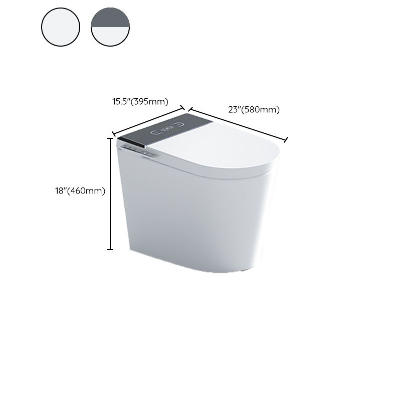 Elongated One-Piece Smart Toilet Bidet with Remote Control - 22.8" D Clearhalo 'Bathroom Remodel & Bathroom Fixtures' 'Bidets' 'Home Improvement' 'home_improvement' 'home_improvement_bidets' 'Toilets & Bidets' 1200x1200_53ea2d49-2cf6-4504-8639-cdf9487c3bad