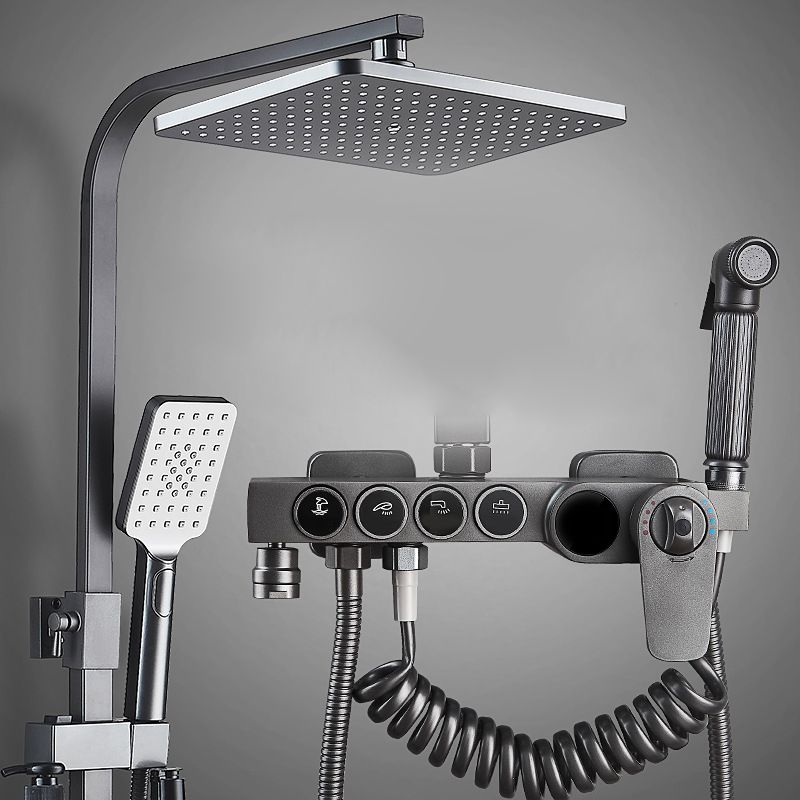 Contemporary Shower System Handheld Shower Head Slide Bar Wall Mounted Shower Set Clearhalo 'Bathroom Remodel & Bathroom Fixtures' 'Home Improvement' 'home_improvement' 'home_improvement_shower_faucets' 'Shower Faucets & Systems' 'shower_faucets' 'Showers & Bathtubs Plumbing' 'Showers & Bathtubs' 1200x1200_53edd6b8-6b44-4e22-b781-854baf85c588