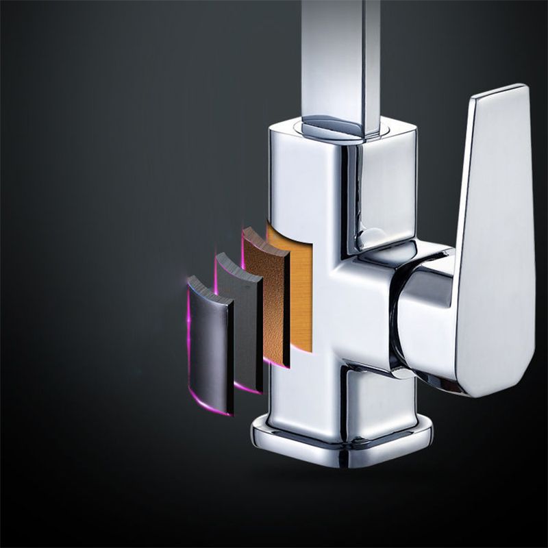 Modern 1-Handle Faucet with Water Dispenser Copper Standard Kitchen Faucet Clearhalo 'Home Improvement' 'home_improvement' 'home_improvement_kitchen_faucets' 'Kitchen Faucets' 'Kitchen Remodel & Kitchen Fixtures' 'Kitchen Sinks & Faucet Components' 'kitchen_faucets' 1200x1200_53f73c22-1261-4cae-ad7c-6e60944afd35