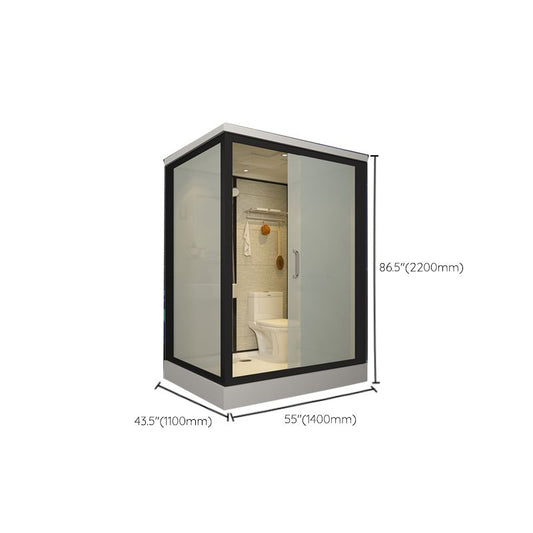 Contemporary Framed Shower Stall Frosted Shower Stall with Ceiling Clearhalo 'Bathroom Remodel & Bathroom Fixtures' 'Home Improvement' 'home_improvement' 'home_improvement_shower_stalls_enclosures' 'Shower Stalls & Enclosures' 'shower_stalls_enclosures' 'Showers & Bathtubs' 1200x1200_53fd0a32-5c69-4176-8c9a-649e6cd55ba2