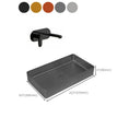 Modern Vessel Bathroom Sink Metal Rectangular with Faucet Vessel ...