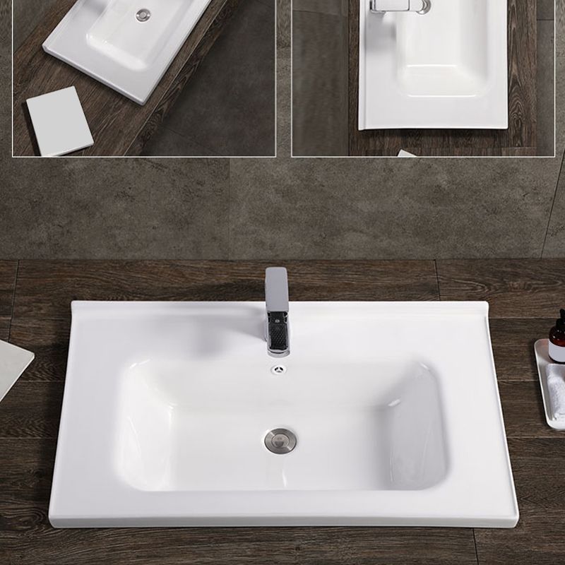 Modern White Bathroom Sink Rectangular Ceramic Bathroom Sink Clearhalo 'Bathroom Remodel & Bathroom Fixtures' 'Bathroom Sinks & Faucet Components' 'Bathroom Sinks' 'bathroom_sink' 'Home Improvement' 'home_improvement' 'home_improvement_bathroom_sink' 1200x1200_5439cb43-fbbc-4a9f-8b31-b40a34cd7a16