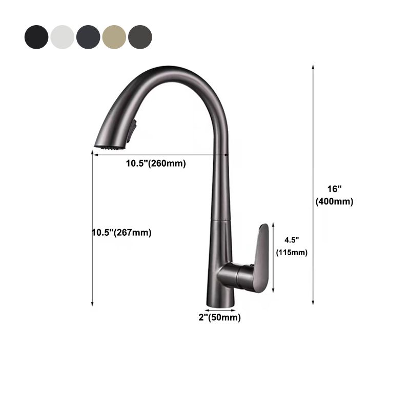 Modern Bar Faucet Brass with Pull out Sprayer Swivel Spout Bar Prep Kitchen Faucet Clearhalo 'Home Improvement' 'home_improvement' 'home_improvement_kitchen_faucets' 'Kitchen Faucets' 'Kitchen Remodel & Kitchen Fixtures' 'Kitchen Sinks & Faucet Components' 'kitchen_faucets' 1200x1200_543b2de3-217f-43fd-a5c4-9054cde3aad6