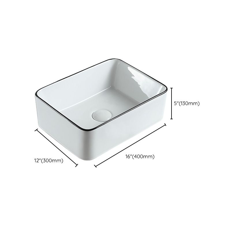 Modern Bathroom Sink Pop-Up Drain Porcelain Rectangular Vessel Sink Clearhalo 'Bathroom Remodel & Bathroom Fixtures' 'Bathroom Sinks & Faucet Components' 'Bathroom Sinks' 'bathroom_sink' 'Home Improvement' 'home_improvement' 'home_improvement_bathroom_sink' 1200x1200_544800f4-9939-4f79-9b8a-83f109b35553