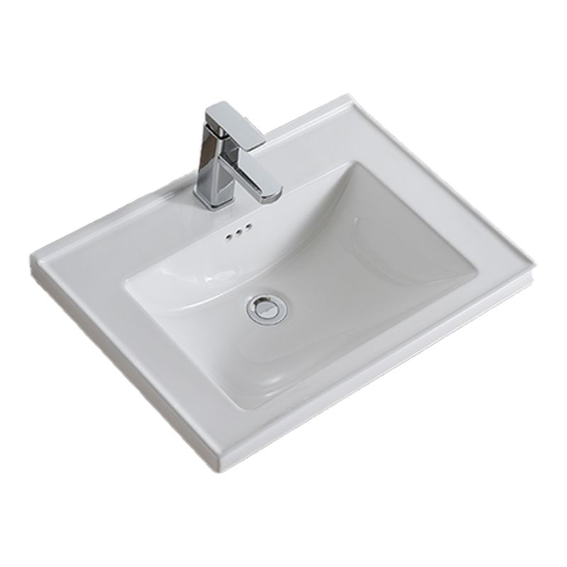 Modern Bathroom Sink Porcelain Rectangular Drop-in Bathroom Sink with Pop-Up Drain Clearhalo 'Bathroom Remodel & Bathroom Fixtures' 'Bathroom Sinks & Faucet Components' 'Bathroom Sinks' 'bathroom_sink' 'Home Improvement' 'home_improvement' 'home_improvement_bathroom_sink' 1200x1200_546b0c46-46e3-4bdc-9da5-8208fcb5a14b