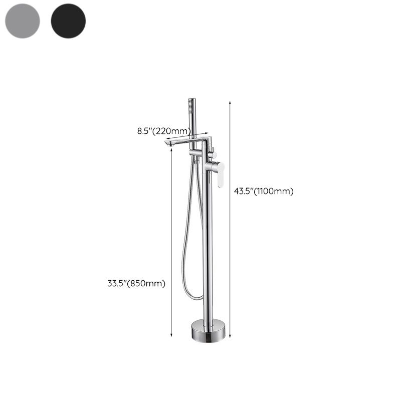 Modern Floor Mounted Freestanding Tub Filler Bronze Swivel Freestanding Faucet Clearhalo 'Bathroom Remodel & Bathroom Fixtures' 'Bathtub Faucets' 'bathtub_faucets' 'Home Improvement' 'home_improvement' 'home_improvement_bathtub_faucets' 1200x1200_547add09-a0a7-46d7-986a-247f6d9e470a