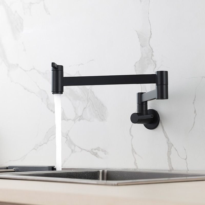 Modern Pull Down One Handle Pot Filler Low Profile Filler with 1-Hold Clearhalo 'Home Improvement' 'home_improvement' 'home_improvement_kitchen_faucets' 'Kitchen Faucets' 'Kitchen Remodel & Kitchen Fixtures' 'Kitchen Sinks & Faucet Components' 'kitchen_faucets' 1200x1200_549d2fd1-5e59-4848-b84c-b9436f29a66c