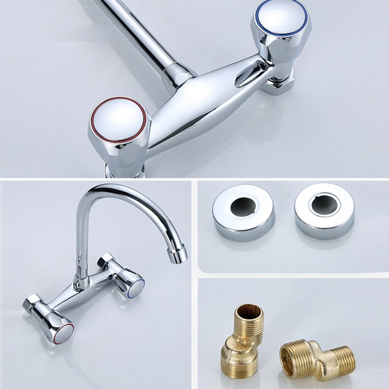 Modern Bridge Faucet Brass Knob Handle Swivel Spout Wall Mounted Pot Filler Faucet Clearhalo 'Home Improvement' 'home_improvement' 'home_improvement_kitchen_faucets' 'Kitchen Faucets' 'Kitchen Remodel & Kitchen Fixtures' 'Kitchen Sinks & Faucet Components' 'kitchen_faucets' 1200x1200_54a6f024-70c7-4cae-95a3-1f0b3b47d1b6
