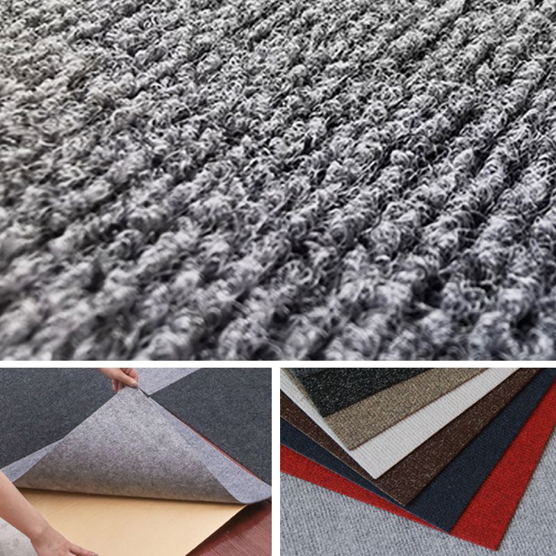 Non-Skid Level Loop Carpet Tile Multi-Color Self Adhesive Indoor Office ...