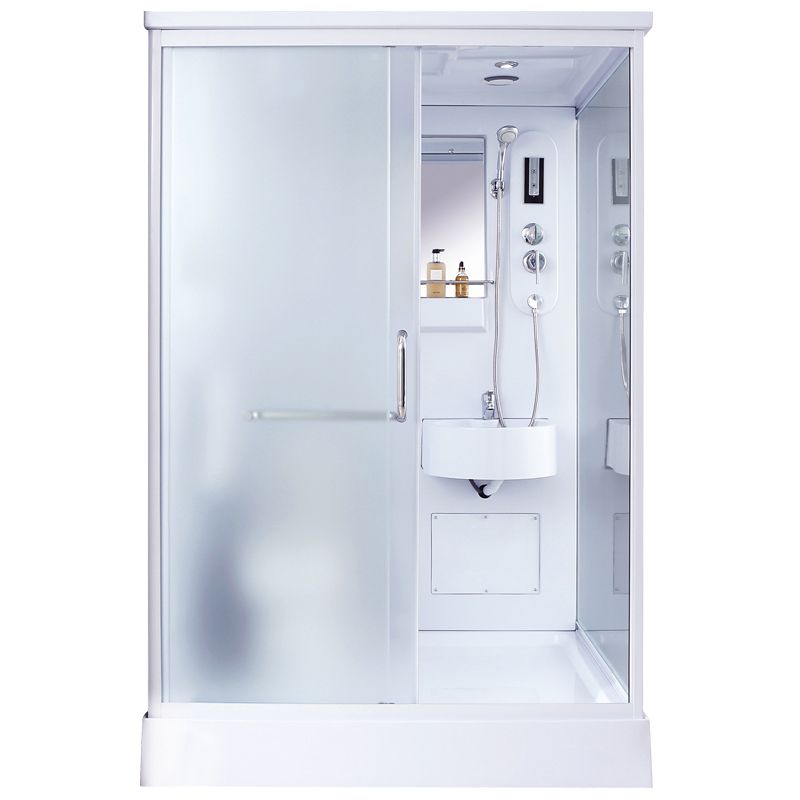 Modern Frosted Shower Stall Rectangle Tempered Shower Stall for Bathroom Clearhalo 'Bathroom Remodel & Bathroom Fixtures' 'Home Improvement' 'home_improvement' 'home_improvement_shower_stalls_enclosures' 'Shower Stalls & Enclosures' 'shower_stalls_enclosures' 'Showers & Bathtubs' 1200x1200_54c83a6c-4ede-46c1-8d85-0109a53a753d