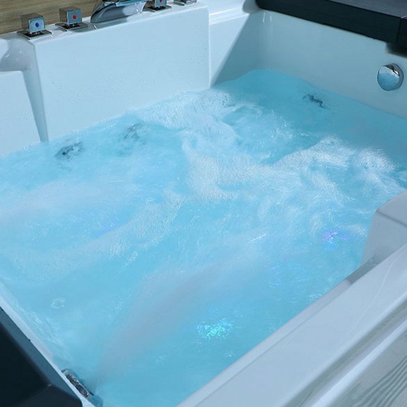 White Acrylic Rectangular Bathtub Contemporary Drop-in Tub with Internal Drain Clearhalo 'Bathroom Remodel & Bathroom Fixtures' 'Bathtubs' 'Home Improvement' 'home_improvement' 'home_improvement_bathtubs' 'Showers & Bathtubs' 1200x1200_54cd9464-d00e-470a-a2f3-1cadeb1bb8a3