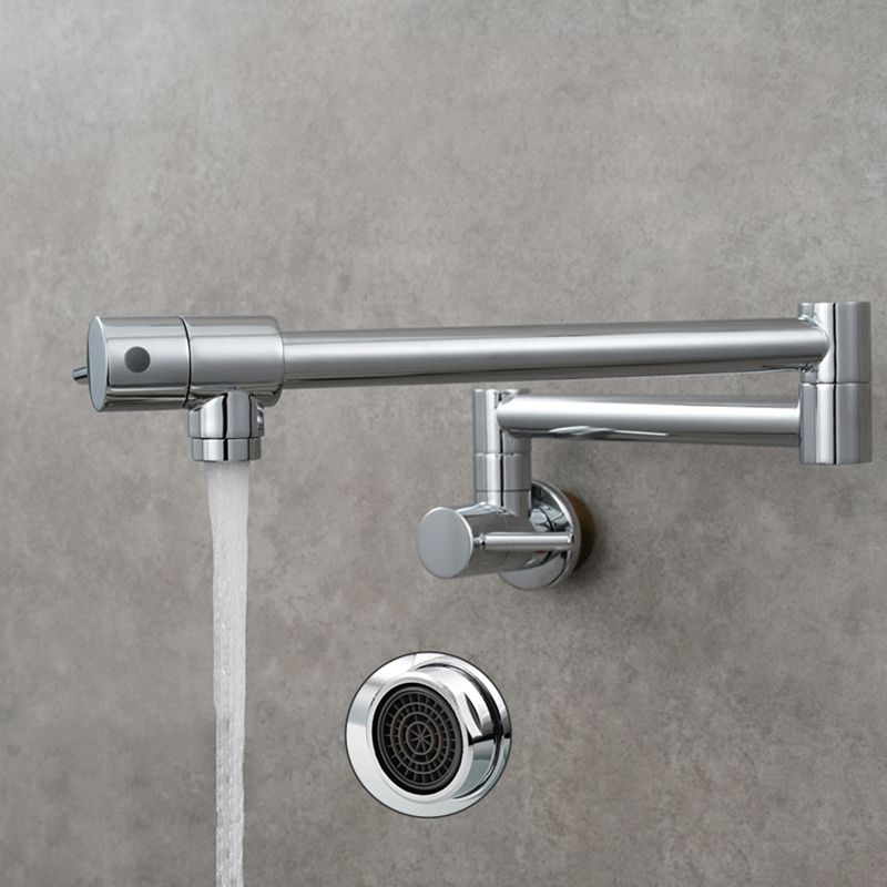 Modern One Handle Wall-mounted Pot Filler Low Profile Water Filler Clearhalo 'Home Improvement' 'home_improvement' 'home_improvement_kitchen_faucets' 'Kitchen Faucets' 'Kitchen Remodel & Kitchen Fixtures' 'Kitchen Sinks & Faucet Components' 'kitchen_faucets' 1200x1200_54db726f-e3e0-4e81-afed-063d49422b38