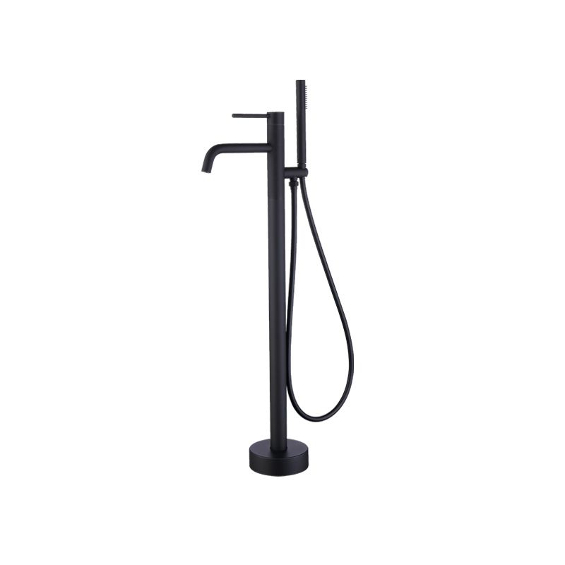 Floor Mounted Metal Freestanding Tub Filler One Handle Freestanding Faucet Clearhalo 'Bathroom Remodel & Bathroom Fixtures' 'Bathtub Faucets' 'bathtub_faucets' 'Home Improvement' 'home_improvement' 'home_improvement_bathtub_faucets' 1200x1200_54fb10d1-2242-4868-9420-4ef1b31b27d2