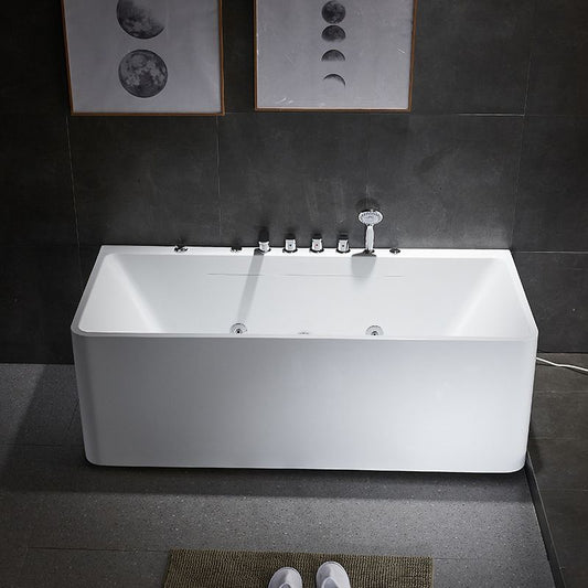 Modern Acrylic Rectangular Bath Tub White Tub with Internal Drain Clearhalo 'Bathroom Remodel & Bathroom Fixtures' 'Bathtubs' 'Home Improvement' 'home_improvement' 'home_improvement_bathtubs' 'Showers & Bathtubs' 1200x1200_55057354-4086-4f45-9fb3-330f570878d9