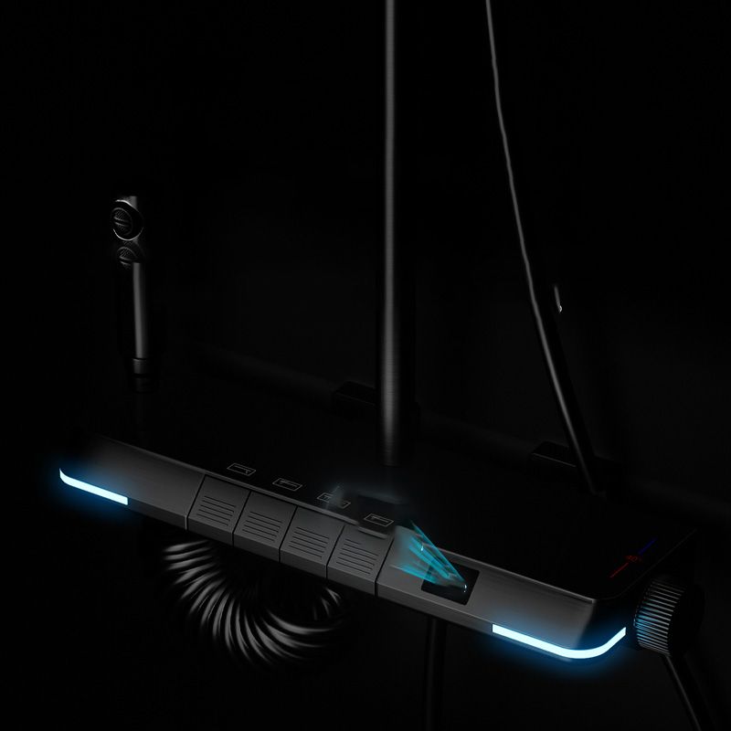 Shower Set Slide Bar Included Pure Color Wall Mounted Shower Head Combo Clearhalo 'Bathroom Remodel & Bathroom Fixtures' 'Home Improvement' 'home_improvement' 'home_improvement_shower_faucets' 'Shower Faucets & Systems' 'shower_faucets' 'Showers & Bathtubs Plumbing' 'Showers & Bathtubs' 1200x1200_552ff0d6-1be0-438c-8808-124455451208