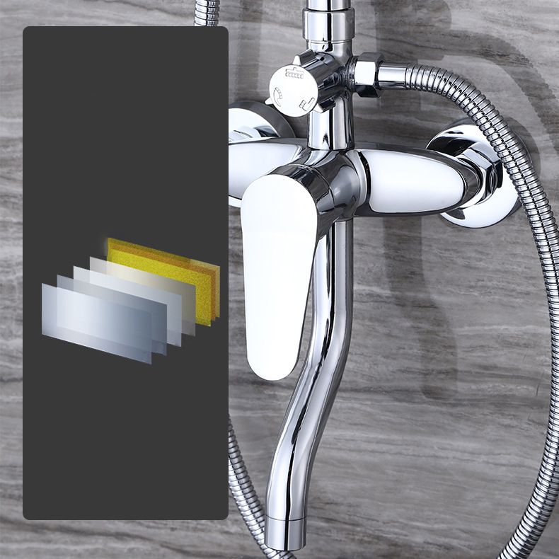Modern Shower System Massage Jet Round Lever Handle Shower Trim Clearhalo 'Bathroom Remodel & Bathroom Fixtures' 'Home Improvement' 'home_improvement' 'home_improvement_shower_faucets' 'Shower Faucets & Systems' 'shower_faucets' 'Showers & Bathtubs Plumbing' 'Showers & Bathtubs' 1200x1200_5549a7e1-92db-48f3-93d0-e176c4c01311