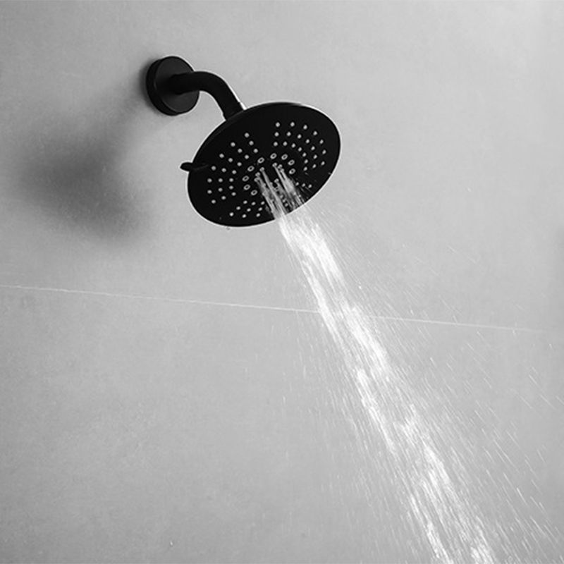 Round Fixed Shower Head Matte Black 5-Spray Patterns Wall-Mount Shower Head Clearhalo 'Bathroom Remodel & Bathroom Fixtures' 'Home Improvement' 'home_improvement' 'home_improvement_shower_heads' 'Shower Heads' 'shower_heads' 'Showers & Bathtubs Plumbing' 'Showers & Bathtubs' 1200x1200_55562fe6-0c73-4211-ac99-c90b0ef929aa