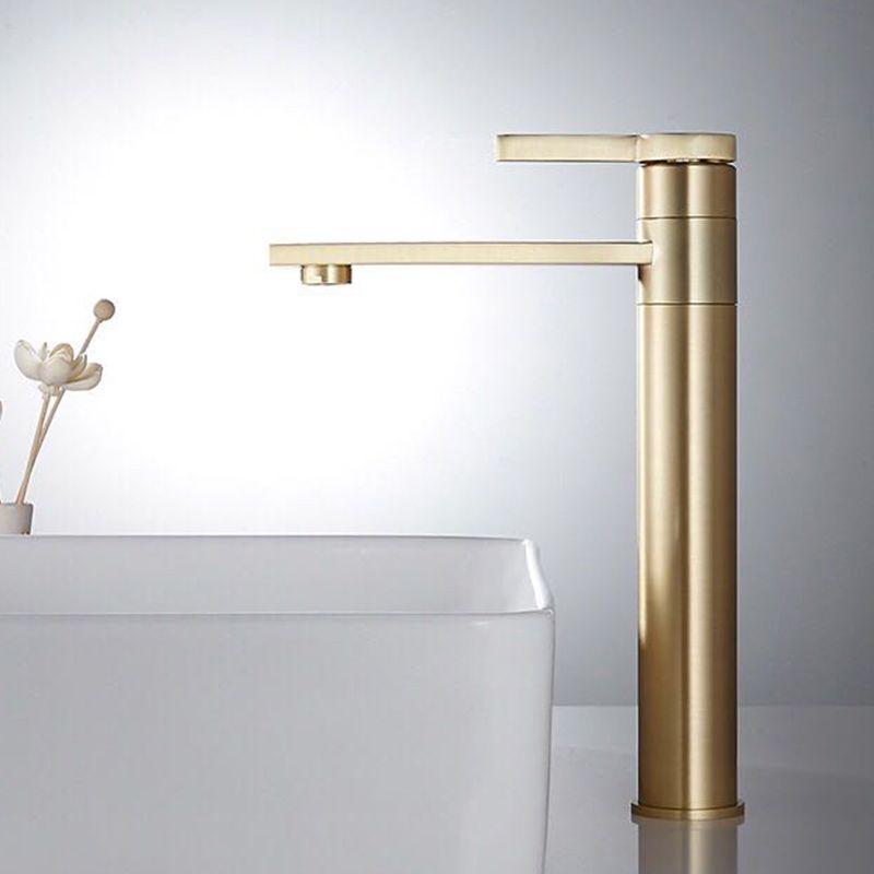 Brass Single Hole Sink Faucet Low Arc Square Bathroom Sink Faucet Clearhalo 'Bathroom Remodel & Bathroom Fixtures' 'Bathroom Sink Faucets' 'Bathroom Sinks & Faucet Components' 'bathroom_sink_faucets' 'Home Improvement' 'home_improvement' 'home_improvement_bathroom_sink_faucets' 1200x1200_55575b36-e831-43be-934b-22b464368287