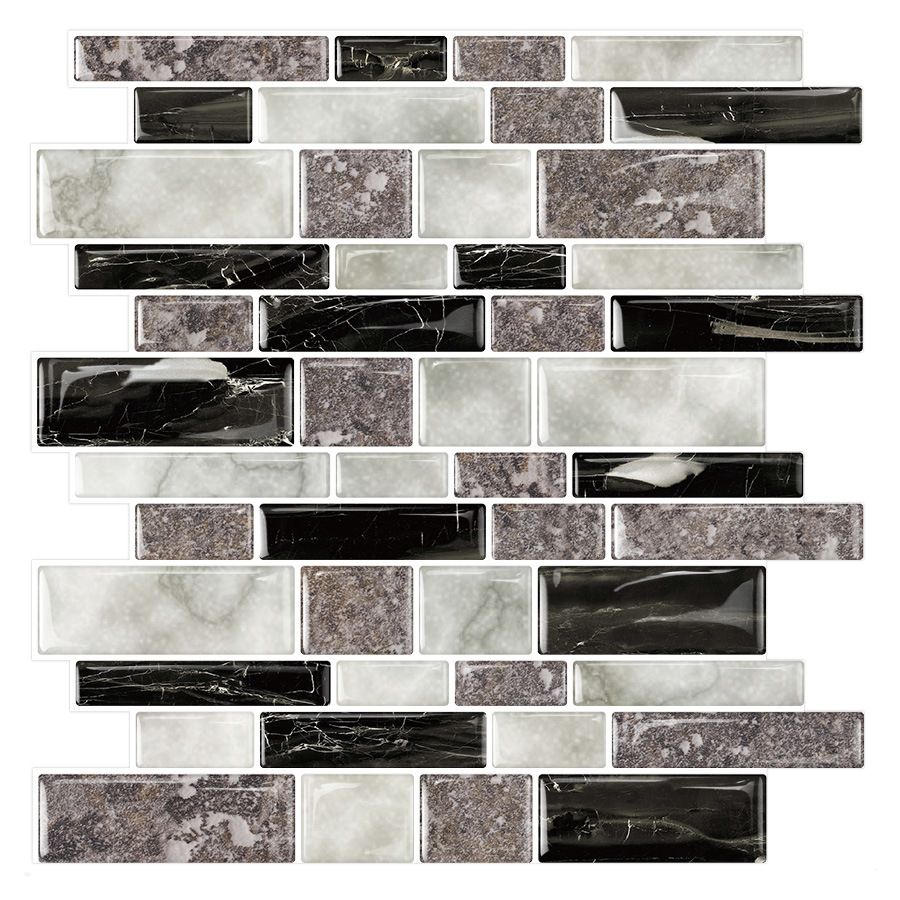 12"x 12" Resin Mosaic Tile Square Peel and Stick Tile for Backsplash & Wall Tile Clearhalo 'Flooring 'Home Improvement' 'home_improvement' 'home_improvement_peel_stick_blacksplash' 'Peel & Stick Backsplash Tile' 'peel_stick_blacksplash' 'Walls & Ceilings' Walls and Ceiling' 1200x1200_555d12e7-6433-4e2c-a5f9-6c55aac2d42a