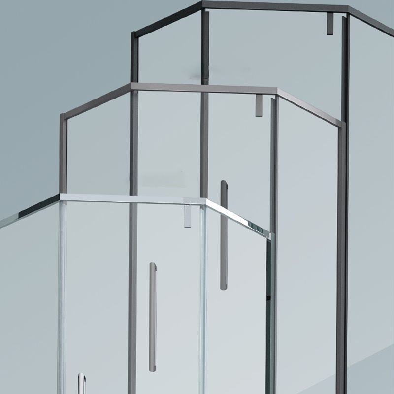 304 Stainless Steel Frame Shower Enclosure Neo-Angle Tempered Glass Shower Stall Clearhalo 'Bathroom Remodel & Bathroom Fixtures' 'Home Improvement' 'home_improvement' 'home_improvement_shower_stalls_enclosures' 'Shower Stalls & Enclosures' 'shower_stalls_enclosures' 'Showers & Bathtubs' 1200x1200_555f6f9c-ff05-4040-8396-bea5a0dee819