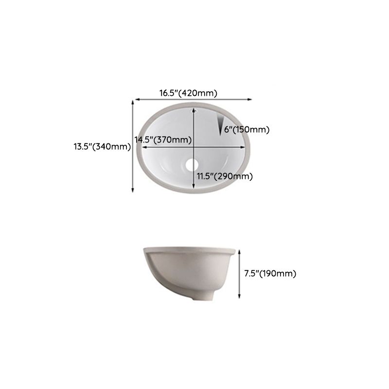 Traditional Undermount Vanity Sink Rectangular Porcelain with Pop-Up Drain Basin Sink Clearhalo 'Bathroom Remodel & Bathroom Fixtures' 'Bathroom Sinks & Faucet Components' 'Bathroom Sinks' 'bathroom_sink' 'Home Improvement' 'home_improvement' 'home_improvement_bathroom_sink' 1200x1200_556ea3b4-8745-405b-a9b7-da0f075795d0