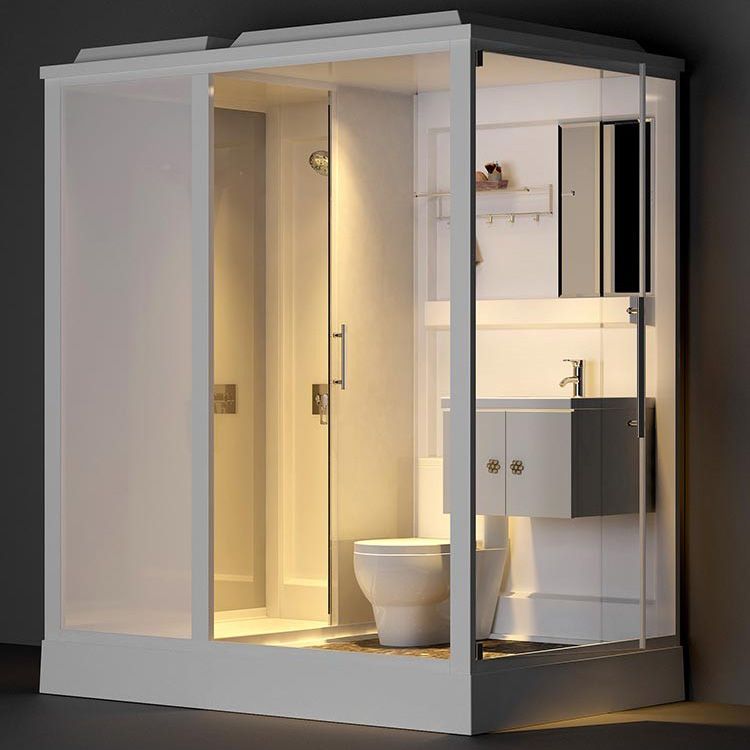 Modern Rectangle Shower Stall Clear Tempered Shower Stall for Bathroom Clearhalo 'Bathroom Remodel & Bathroom Fixtures' 'Home Improvement' 'home_improvement' 'home_improvement_shower_stalls_enclosures' 'Shower Stalls & Enclosures' 'shower_stalls_enclosures' 'Showers & Bathtubs' 1200x1200_55734b61-7507-4850-aa86-4db22ff7c5e0