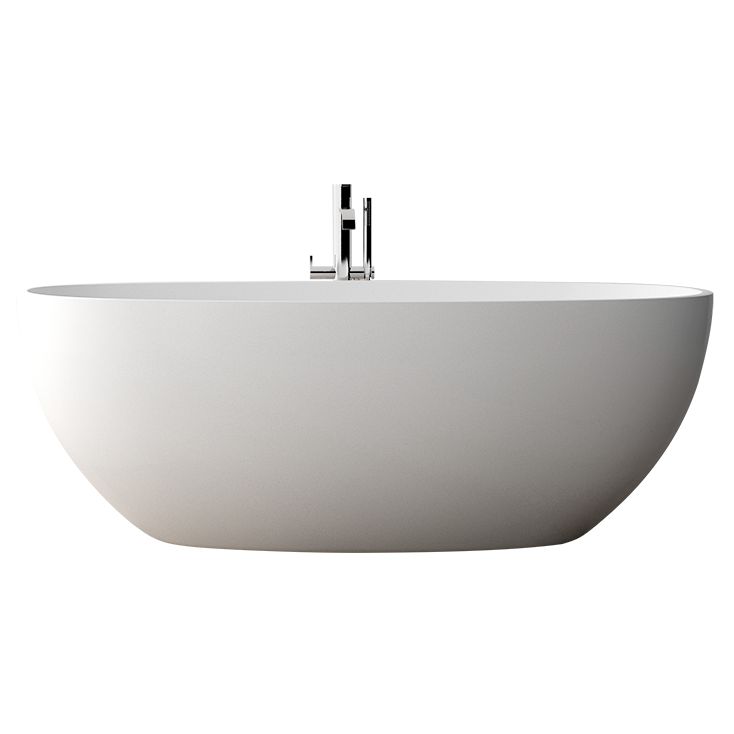 Modern Style Stone Bathtub White Detached Oval Bathtub for Bathroom Clearhalo 'Bathroom Remodel & Bathroom Fixtures' 'Bathtubs' 'Home Improvement' 'home_improvement' 'home_improvement_bathtubs' 'Showers & Bathtubs' 1200x1200_55a86c86-adef-49cd-a0d4-a94dd3963dbd