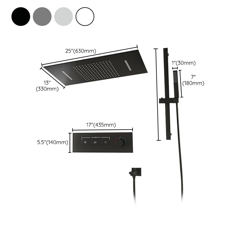 Shower Set into The Wall Concealed Waterfall Thermostatic Shower Set Full Copper Clearhalo 'Bathroom Remodel & Bathroom Fixtures' 'Home Improvement' 'home_improvement' 'home_improvement_shower_faucets' 'Shower Faucets & Systems' 'shower_faucets' 'Showers & Bathtubs Plumbing' 'Showers & Bathtubs' 1200x1200_55b2ee31-bc00-4e50-8ada-e7031777d739