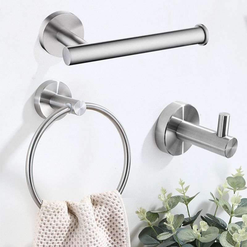 Stainless Steel Bathroom Set 3-piece Modern Style Simple Bathroom Hardware Set Clearhalo 'Bathroom Hardware Sets' 'Bathroom Hardware' 'Bathroom Remodel & Bathroom Fixtures' 'bathroom_hardware_sets' 'Home Improvement' 'home_improvement' 'home_improvement_bathroom_hardware_sets' 1200x1200_55b59314-b88e-43a3-9005-79a7f8a37b2f