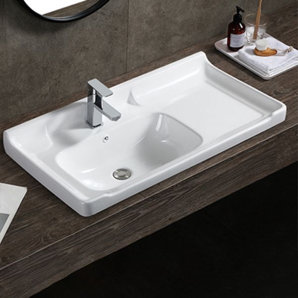 Modern Drop-in Bathroom Sink Rectangular Porcelain with Overflow Vessel Sink Clearhalo 'Bathroom Remodel & Bathroom Fixtures' 'Bathroom Sinks & Faucet Components' 'Bathroom Sinks' 'bathroom_sink' 'Home Improvement' 'home_improvement' 'home_improvement_bathroom_sink' 1200x1200_55c691cc-5682-4ea4-9494-65e37da1bec0
