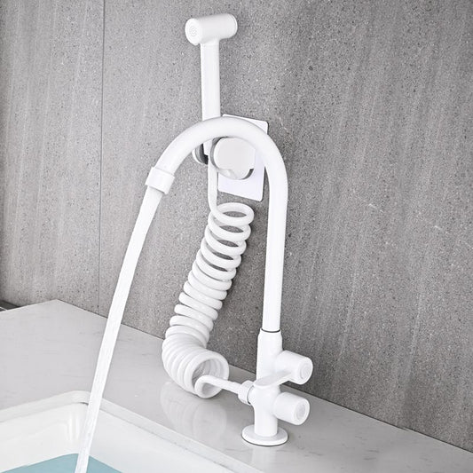 Single Cold Faucet Solid Color High Arc Deck Mounted Bathtub Faucet Clearhalo 'Bathroom Remodel & Bathroom Fixtures' 'Bathtub Faucets' 'bathtub_faucets' 'Home Improvement' 'home_improvement' 'home_improvement_bathtub_faucets' 1200x1200_55e1a7ea-806d-48e6-8968-01a1f78de609