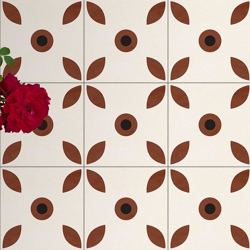 Indoor Vinyl Flooring Flower Print Peel and Stick Waterproof Square Vinyl Flooring Clearhalo 'Flooring 'Home Improvement' 'home_improvement' 'home_improvement_vinyl_flooring' 'Vinyl Flooring' 'vinyl_flooring' Walls and Ceiling' 1200x1200_55ee8a13-cd6a-4387-8608-cf1ad586e49e