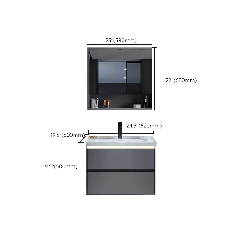Grey Modern Wall Mounted Standard Open Console with Sink Set Clearhalo 'Bathroom Remodel & Bathroom Fixtures' 'Bathroom Vanities' 'bathroom_vanities' 'Home Improvement' 'home_improvement' 'home_improvement_bathroom_vanities' 1200x1200_55f82fce-b6c6-43a3-af26-823d044cebf9