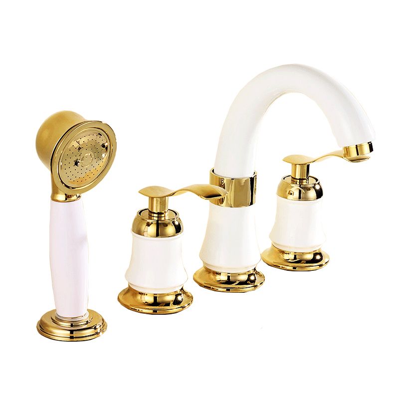 Contemporary Tub Faucet Deck Mounted Trim Bath Faucet Trim for Bathroom Clearhalo 'Bathroom Remodel & Bathroom Fixtures' 'Bathtub Faucets' 'bathtub_faucets' 'Home Improvement' 'home_improvement' 'home_improvement_bathtub_faucets' 1200x1200_560eee80-94b6-4fea-91d1-60257cf9e338
