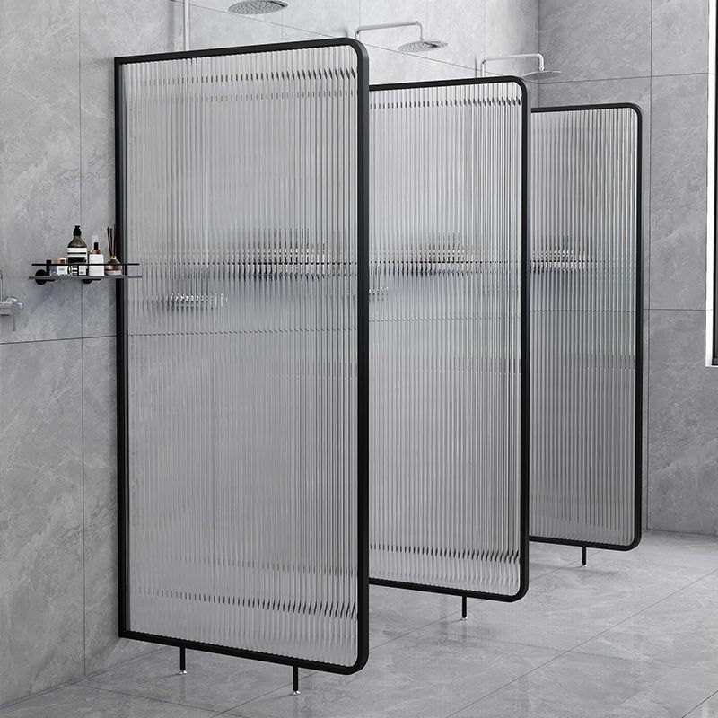Patterned Fixed Glass Panel Scratch Resistant Frame Fixed Glass Panel Clearhalo 'Bathroom Remodel & Bathroom Fixtures' 'Home Improvement' 'home_improvement' 'home_improvement_shower_tub_doors' 'Shower and Tub Doors' 'shower_tub_doors' 'Showers & Bathtubs' 1200x1200_5619e89c-6dcd-4ca5-8dad-b66e3e1458ef