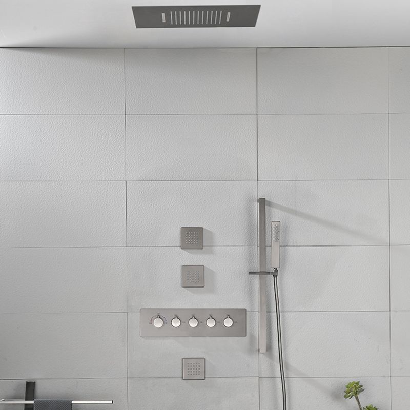 Ceiling Mounted Square Metal Shower Faucet Massage Shower System Clearhalo 'Bathroom Remodel & Bathroom Fixtures' 'Home Improvement' 'home_improvement' 'home_improvement_shower_faucets' 'Shower Faucets & Systems' 'shower_faucets' 'Showers & Bathtubs Plumbing' 'Showers & Bathtubs' 1200x1200_56200999-0b2e-4ed9-8720-36d61724365f