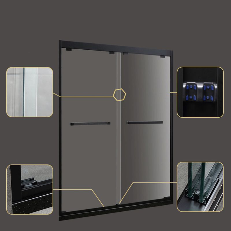 Semi Frameless Shower Bath Door Double Sliding Tempered Shower Door Clearhalo 'Bathroom Remodel & Bathroom Fixtures' 'Home Improvement' 'home_improvement' 'home_improvement_shower_tub_doors' 'Shower and Tub Doors' 'shower_tub_doors' 'Showers & Bathtubs' 1200x1200_562d11f5-99f1-4a76-9a0d-1fec31bcef1a