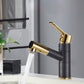 Swivel Spout Basin Faucet Pull-out Luxury Vanity Sink Faucet Circular Brass Faucet Clearhalo 'Bathroom Remodel & Bathroom Fixtures' 'Bathroom Sink Faucets' 'Bathroom Sinks & Faucet Components' 'bathroom_sink_faucets' 'Home Improvement' 'home_improvement' 'home_improvement_bathroom_sink_faucets' 1200x1200_563434f3-4a23-450b-abc7-9b688a5353d8