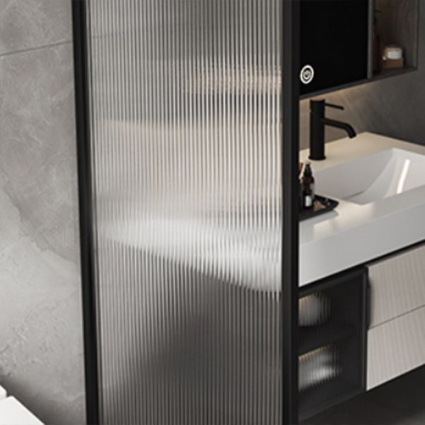 Frame Tempered Fixed Glass Panel Metal Fixed Glass Panel with Square Hardware Clearhalo 'Bathroom Remodel & Bathroom Fixtures' 'Home Improvement' 'home_improvement' 'home_improvement_shower_tub_doors' 'Shower and Tub Doors' 'shower_tub_doors' 'Showers & Bathtubs' 1200x1200_563c34e9-a7c9-49e5-8b7d-6e27b75e9b33