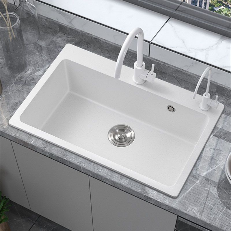 Drop-In Kitchen Sink Quartz Single Basin Kitchen Sink with Basket Strainer Clearhalo 'Home Improvement' 'home_improvement' 'home_improvement_kitchen_sinks' 'Kitchen Remodel & Kitchen Fixtures' 'Kitchen Sinks & Faucet Components' 'Kitchen Sinks' 'kitchen_sinks' 1200x1200_563ebd59-e390-4bdd-a869-c36e456a5358