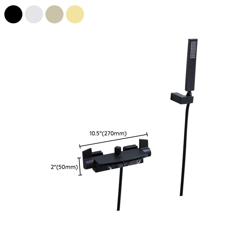 Waterfall Bath Faucet Adjustable Water Flow Wall Mounted Bathroom Faucet Clearhalo 'Bathroom Remodel & Bathroom Fixtures' 'Bathtub Faucets' 'bathtub_faucets' 'Home Improvement' 'home_improvement' 'home_improvement_bathtub_faucets' 1200x1200_5644cd90-e55e-427f-8f78-0b7ad0b6b703