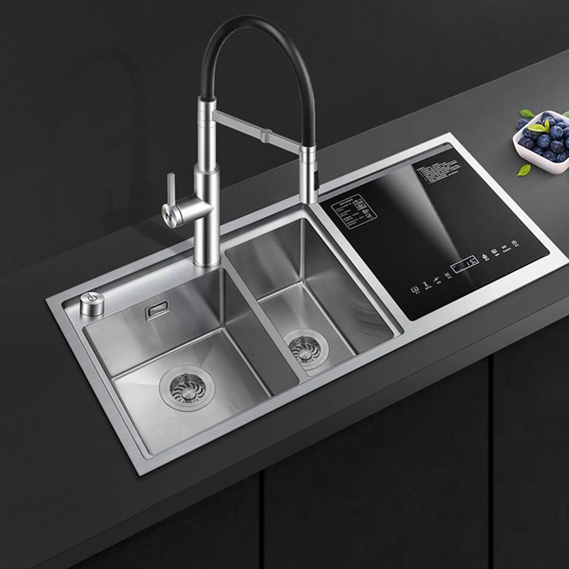Classic Rectangle Sink Stainless Steel Drop-In Friction Resistant Sink for Kitchen Clearhalo 'Home Improvement' 'home_improvement' 'home_improvement_kitchen_sinks' 'Kitchen Remodel & Kitchen Fixtures' 'Kitchen Sinks & Faucet Components' 'Kitchen Sinks' 'kitchen_sinks' 1200x1200_565acdab-2906-4550-b72e-7ac0c22755b2