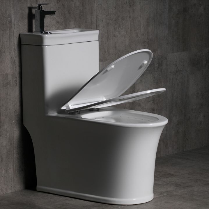 Contemporary Flush Toilet Floor Mount One-Piece Toilet Porcelain Urine Toilet Clearhalo 'Bathroom Remodel & Bathroom Fixtures' 'Home Improvement' 'home_improvement' 'home_improvement_toilets' 'Toilets & Bidets' 'Toilets' 1200x1200_565d17c4-5409-4832-9fd3-7681ffb79023